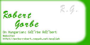 robert gorbe business card